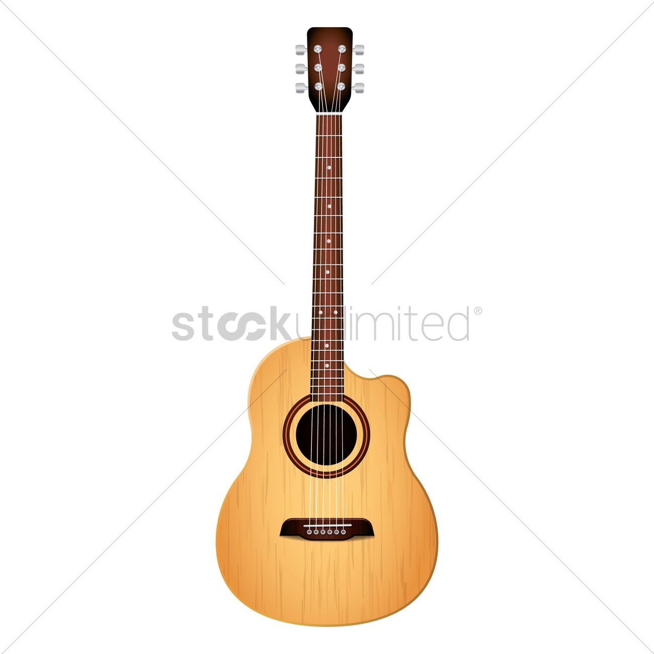 1300x1300 Acoustic Guitar Vector Image