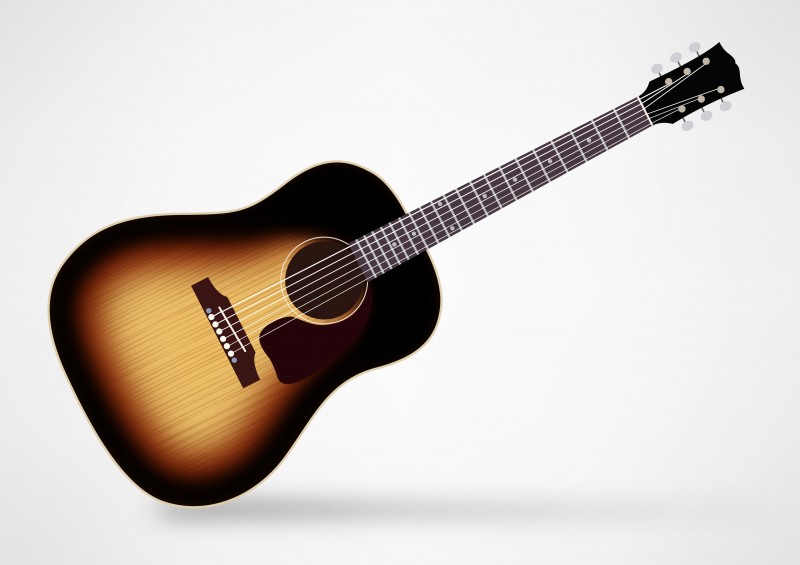 800x565 Gibson J True Vintage Acoustic Guitar Free Vector
