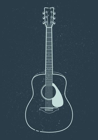 346x490 Acoustic Guitar Vector