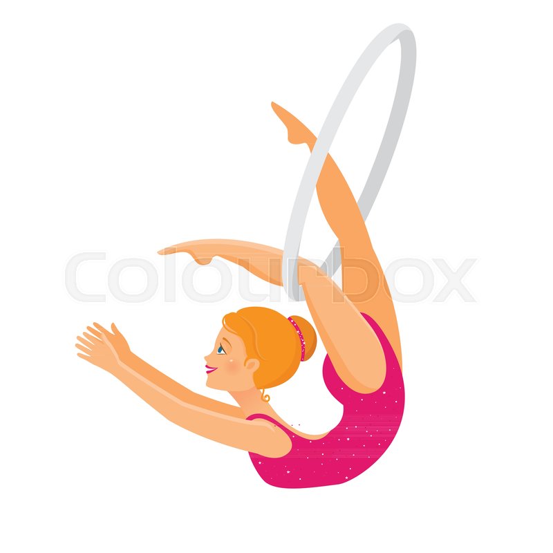 800x800 Show In The Circus Girl Acrobat Stock Vector Colourbox