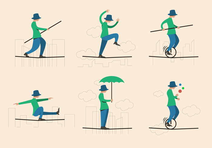 Tightrope Acrobat Vector 700x490 Tightrope Acrobat Vector