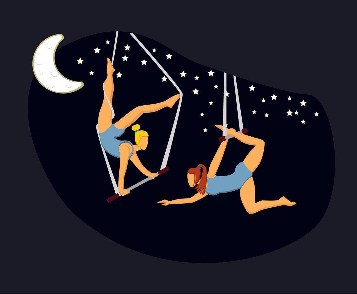 1136x936 Trapeze Acrobat Vector Vector Art Graphics