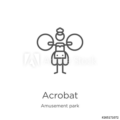 500x500 Acrobat Icon Vector From Amusement Park Collection Thin Line