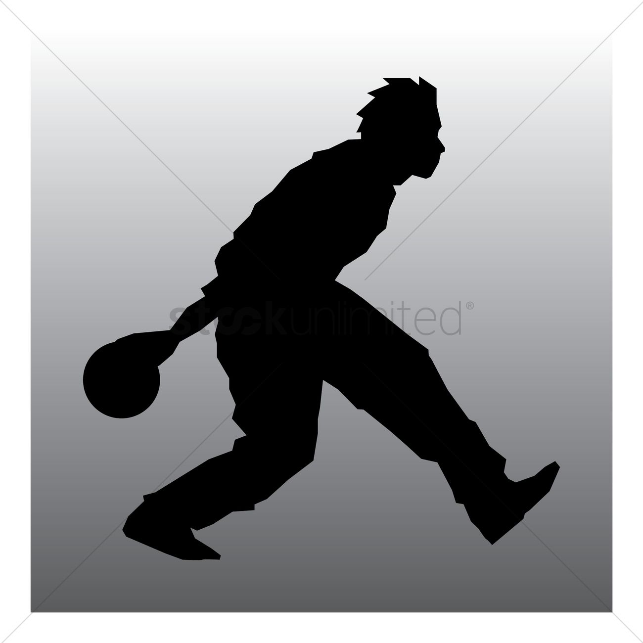 1300x1300 Bowling Player In Action Vector Image