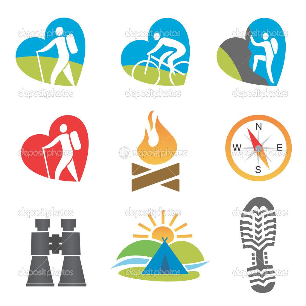 1023x1023 Outdoor Activity Icon Set Stock Vector Chachar