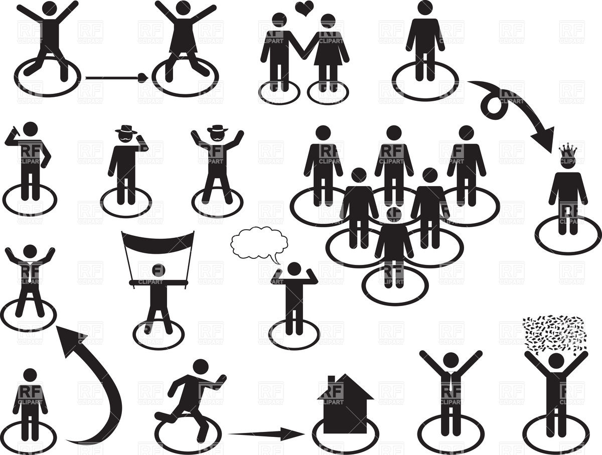 1200x907 Pictograms And Icons Of People's Social Activities Vector Image
