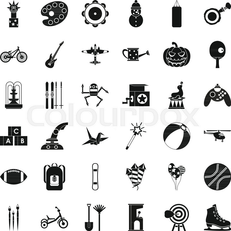 800x800 Kid Activity Icons Set Simple Style Stock Vector Colourbox