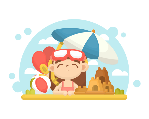 613x490 Beach Activity Vector