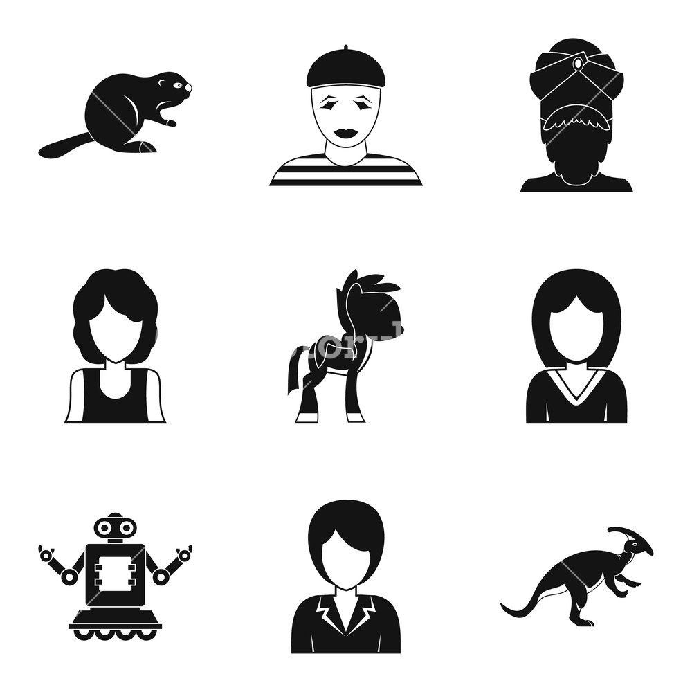 1000x1000 Actor Icons Set Simple Set Of Actor Vector Icons For Web