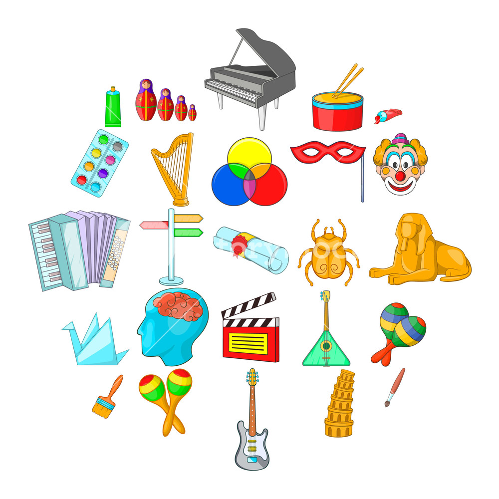 1000x1000 Learning Actor Icons Set Cartoon Set Of Learning Actor Vector
