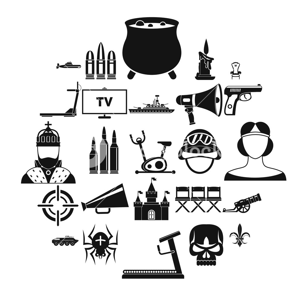 1000x1000 Training Actor Icons Set Simple Set Of Training Actor Vector