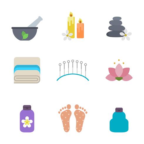 Flat Acupuncture Vectors 490x490 Flat Acupuncture Vectors