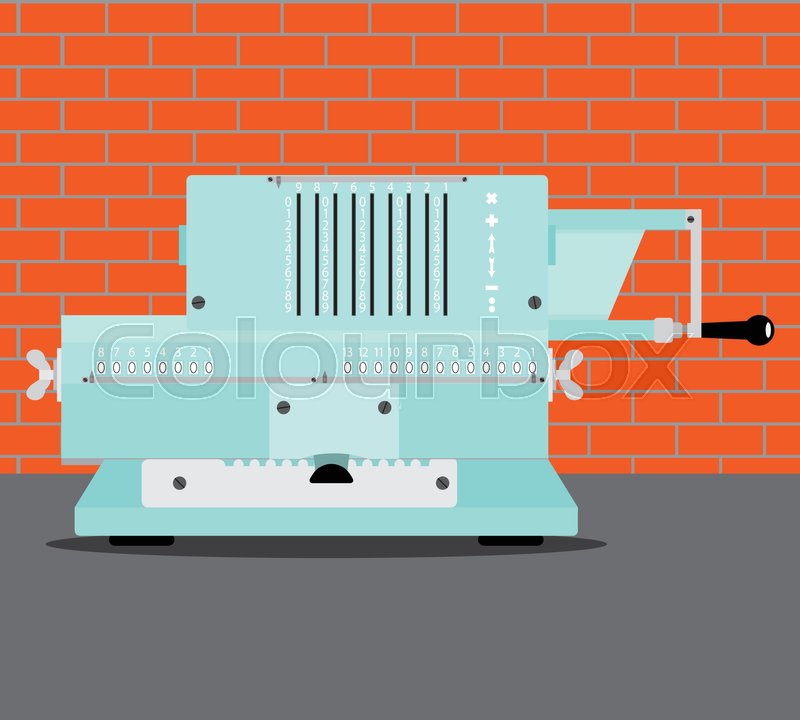 800x720 Adding Machine Flat Calculator And Stock Vector Colourbox