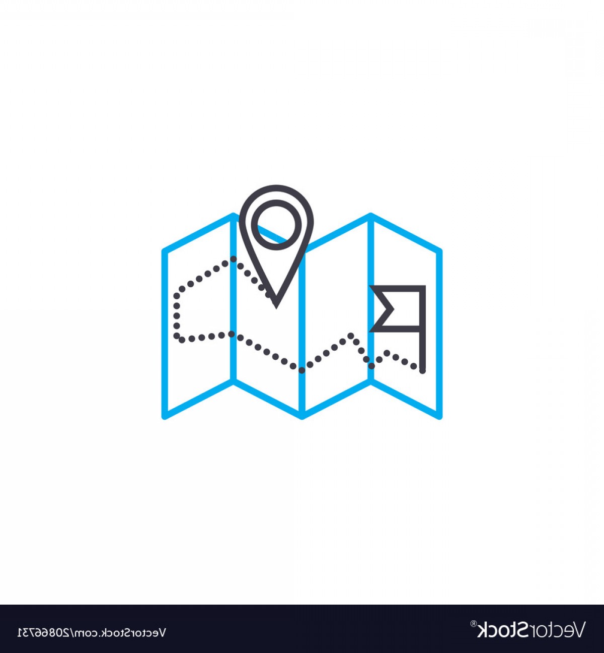 1200x1296 Delivery Address Thin Line Stroke Icon Vector Soidergi