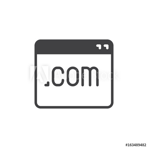 500x500 Website, Web Address Icon Vector, Filled Flat Sign, Solid