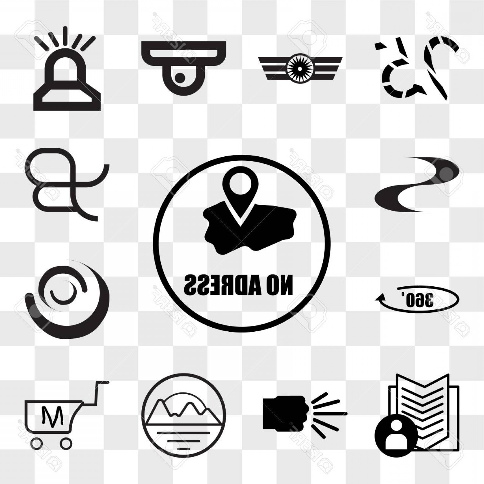 1560x1560 Photostock Vector Set Of Transparent Editable Icons Such As No