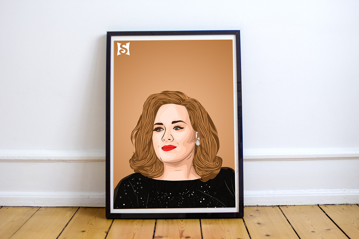 1200x800 Adele Vector Art On Pantone Canvas Gallery