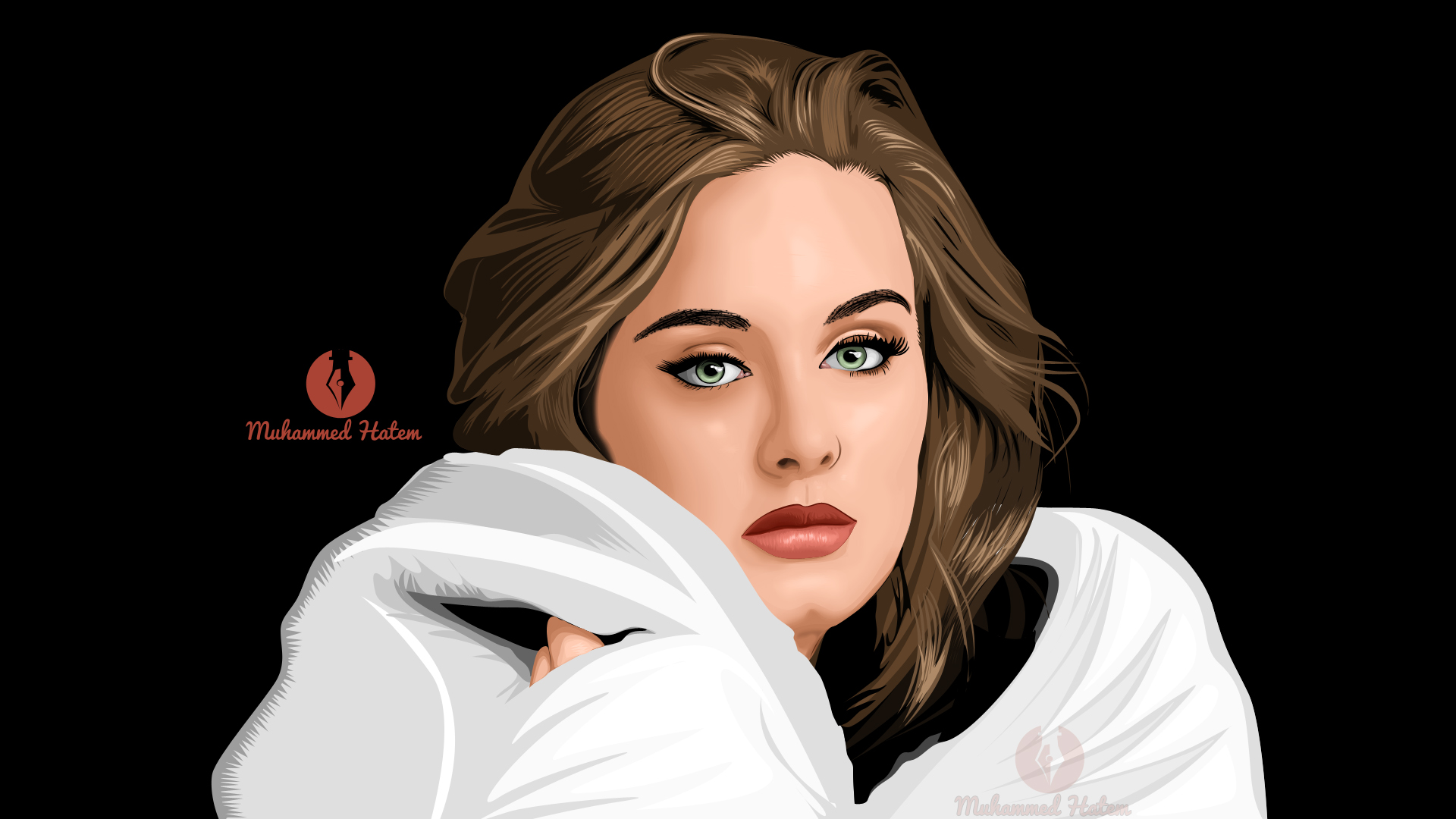 1920x1080 Adele Vector Art