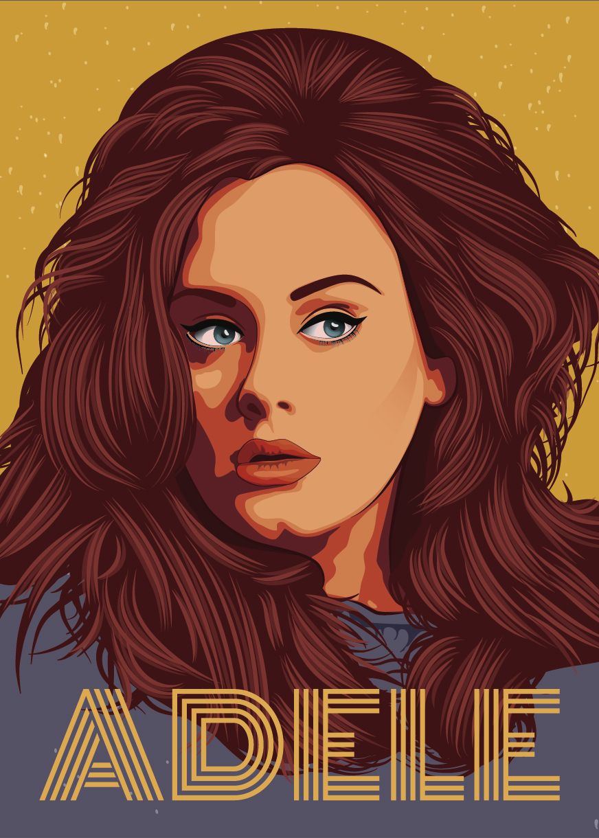 872x1220 Adele Vector Portrait