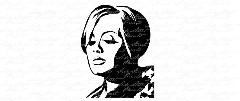 794x336 Adele Art Pdf Vector Art Logos Prints Etsy