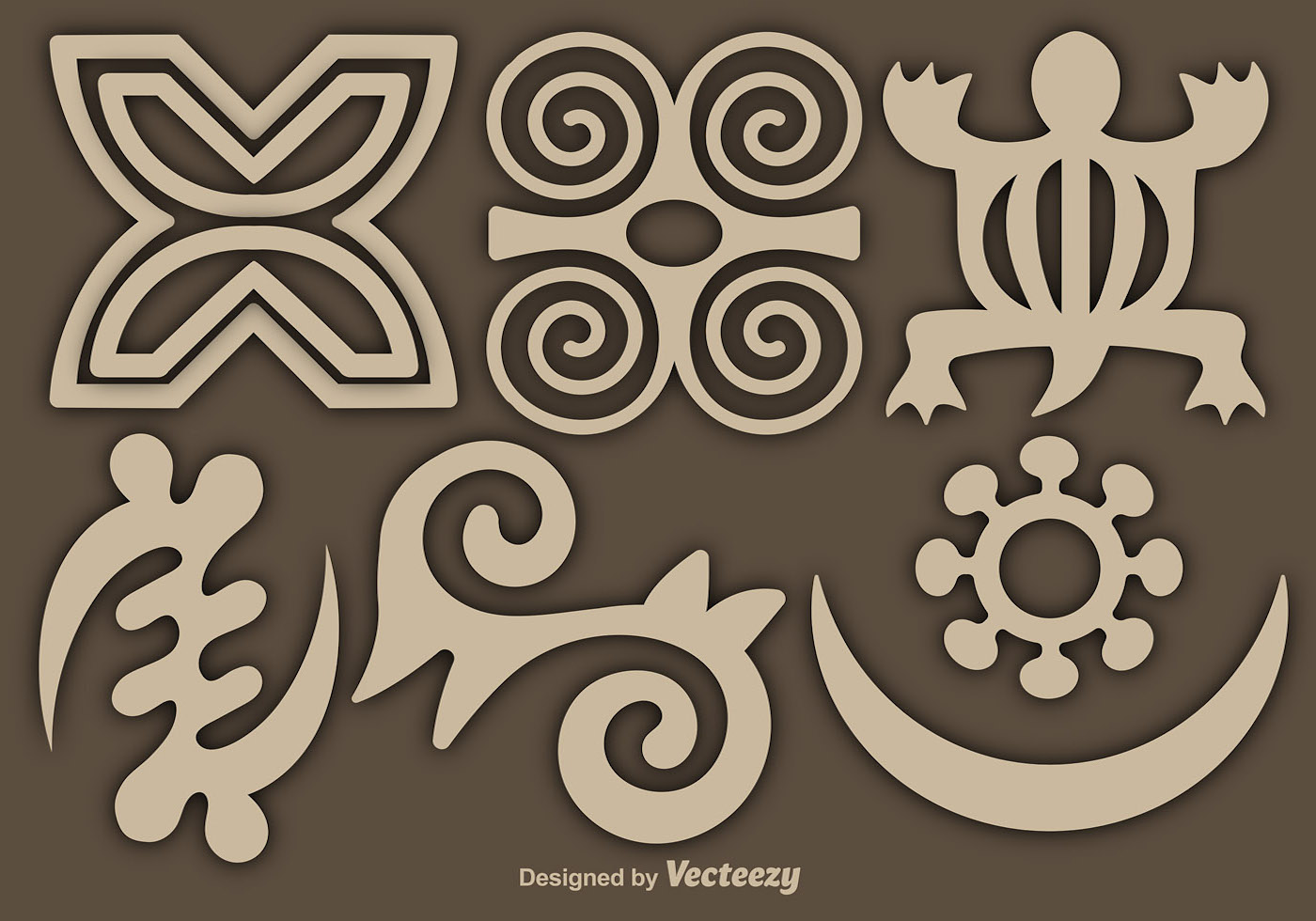 1400x980 Vector Adinkra Symbols Set