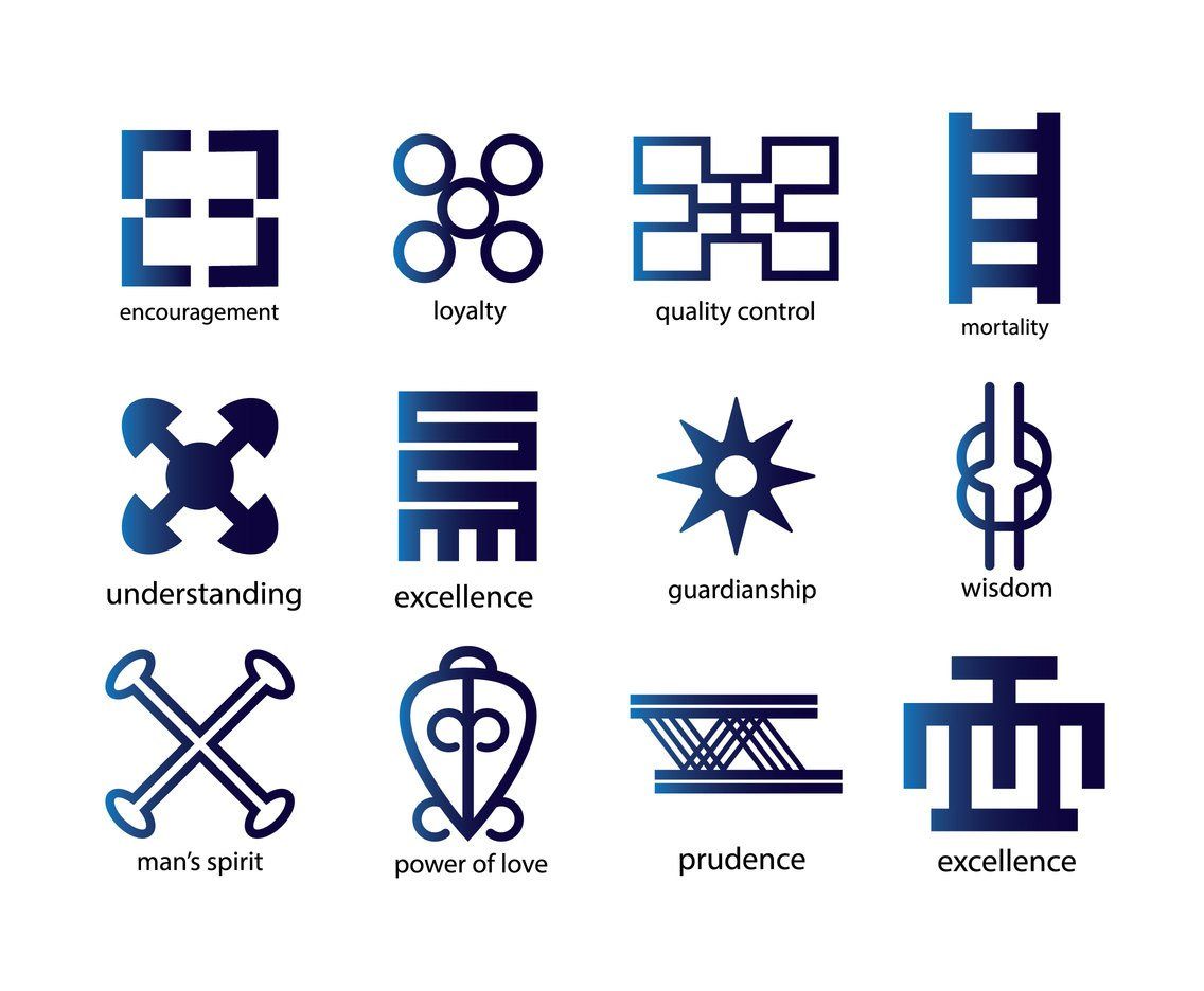 1136x936 A Set Of African Symbol Vectors Logos African Symbols, Adinkra