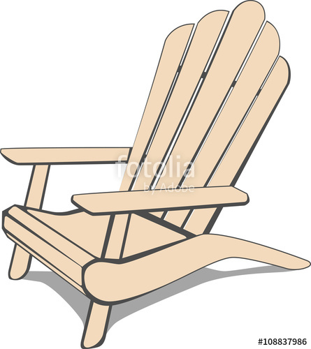Beige Adirondack Beach Chair Vector Illustration Stock Image 445x500 Beige Adirondack Beach Chair Vector Illustration Stock Image