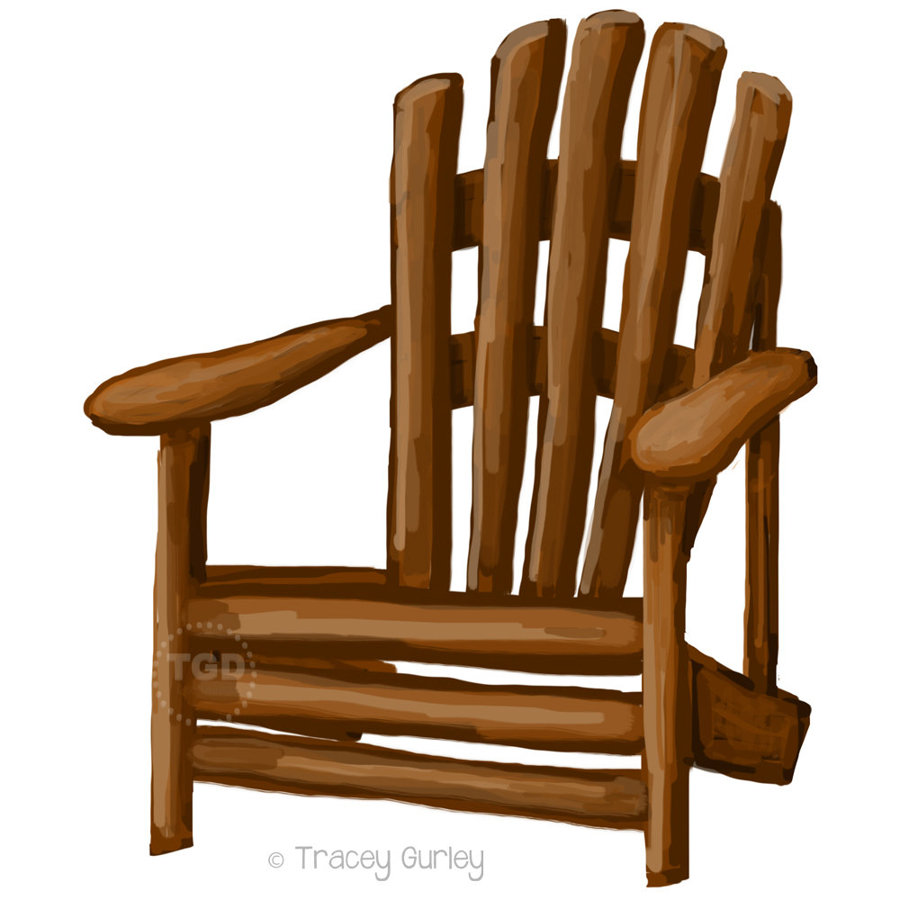 1000x1000 Interesting Adirondack Chair Vector Of Holiday Resort Cottage