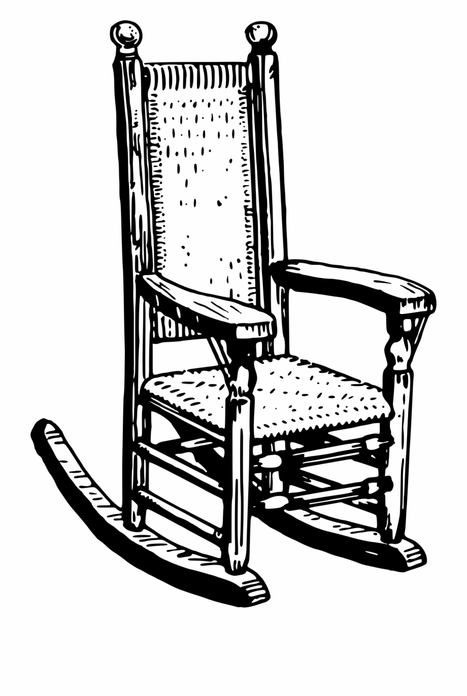 920x1372 Rocking Chair Vector Clipart Image