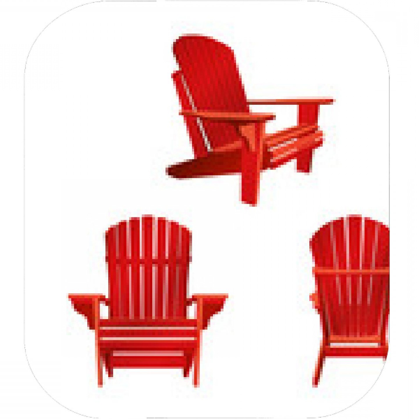 1440x1440 Wooden Garden Chair Adirondack Style Classic Outdoor Furniture
