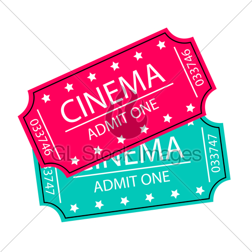 500x500 Cinema Tickets Vector Illustration Gl Stock Images