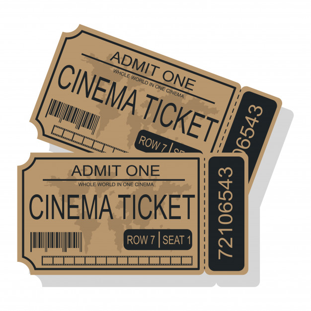 626x626 Cinema Ticket Vector Illustration Isolated On A White Background
