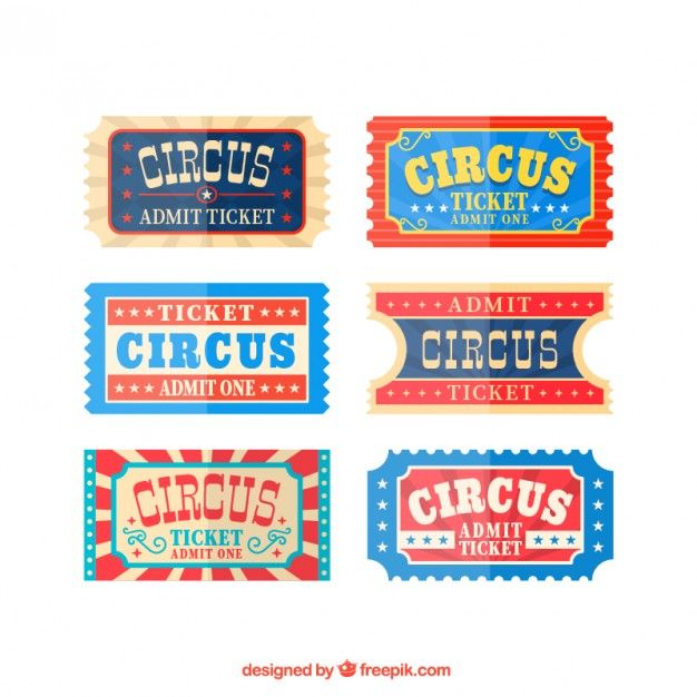 626x626 Circus Tickets In Vintage Style Free Vector Mickey Mouse Circus