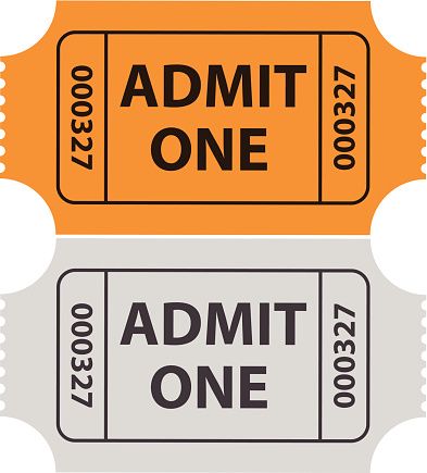 393x435 Two Tickets With Text Tickets Vector Art, Free Vector