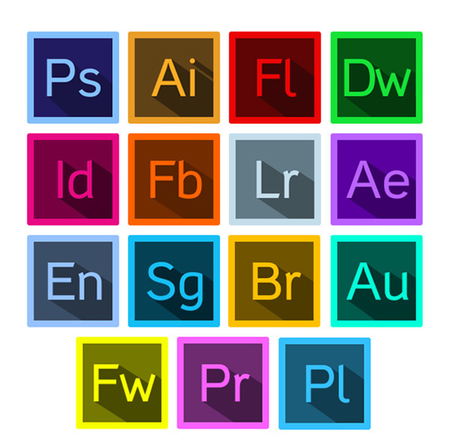 Adobe Creative Cloud Icons Vector at Vectorified.com | Collection of ...