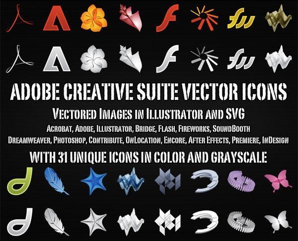 Adobe Creative Suite Icons Vector Free 600x485 Adobe Creative Suite Icons Vector Free