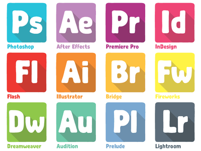 400x300 Free Adobe Products Dock Icons Vector