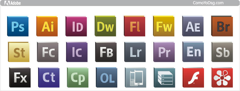 800x304 Adobe Icons