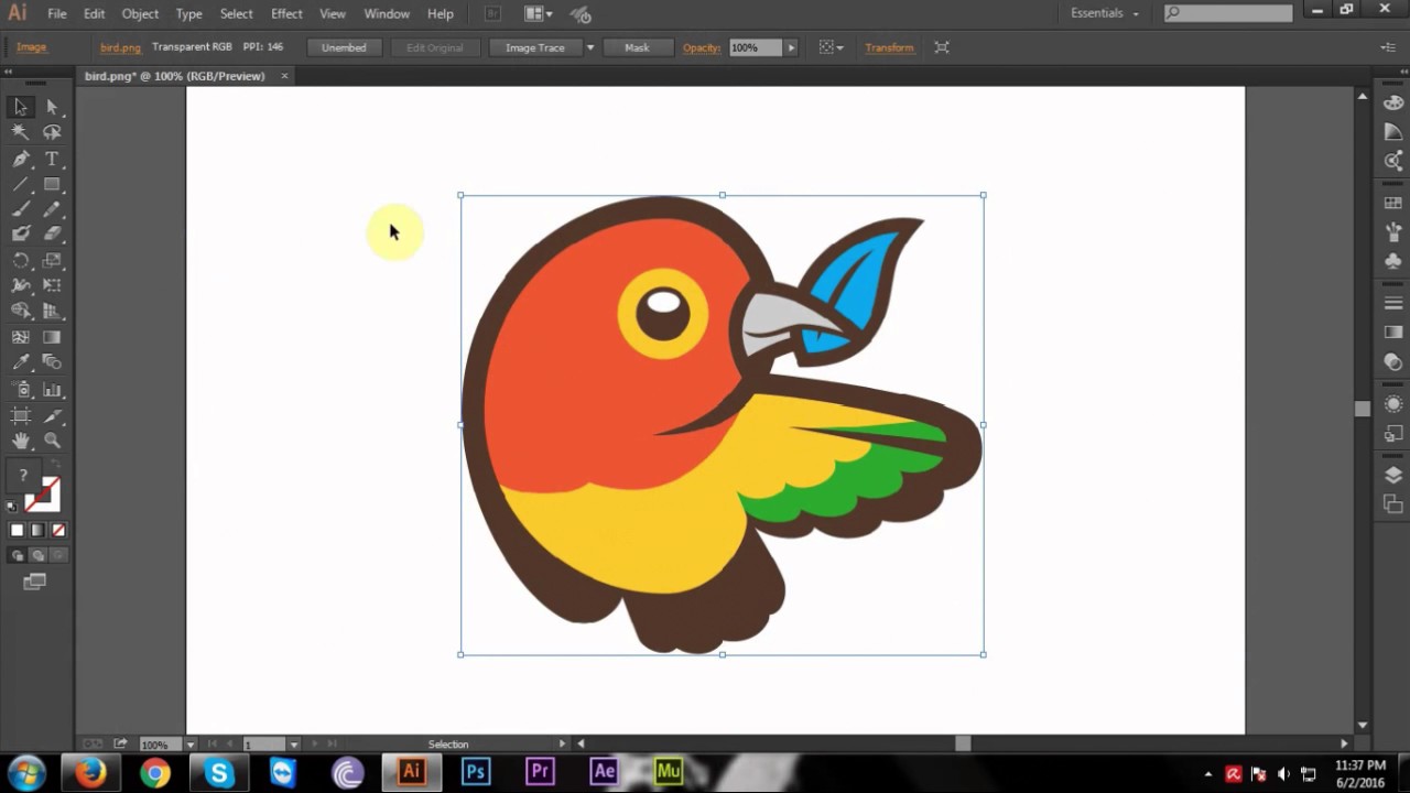 1280x720 How To Convert Or Png To Vector In Adobe Illustrator Cc