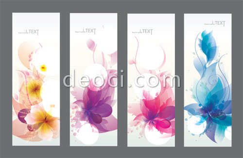500x326 Fashion Fresh Flowers Colorful Vector X Banner Background