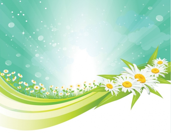 Spring Background Free Vector In Adobe Illustrator 600x467 Spring Background Free Vector In Adobe Illustrator