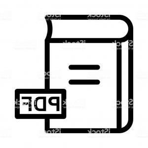 300x300 Pdf Book Thin Line Vector Icon Gm Hoodamathrun