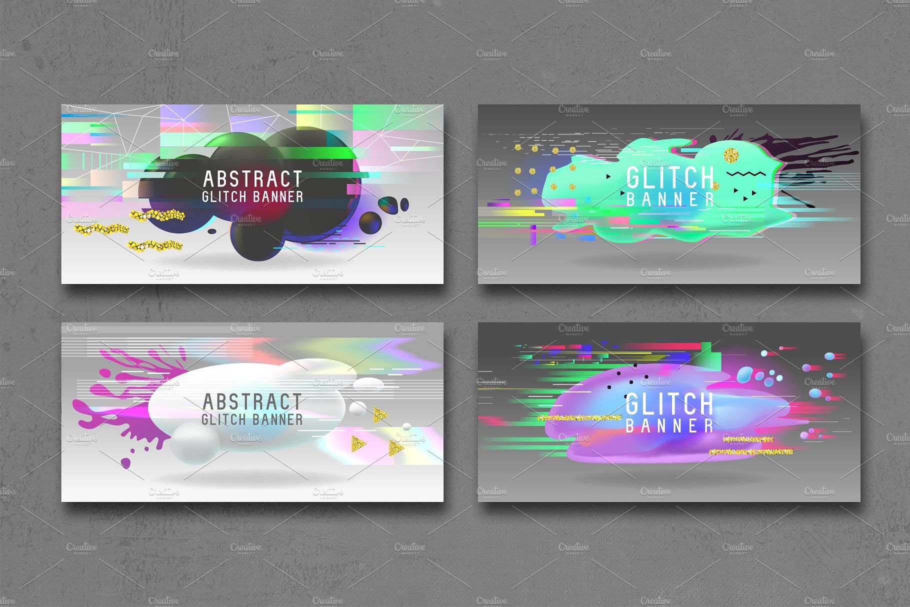 1820x1214 Glitch Posters Pack