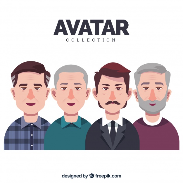626x626 Adult Men Avatar Collection Vector Free Download