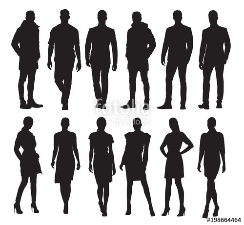 500x461 Business Men And Women In Different Poses, Set Of Vector