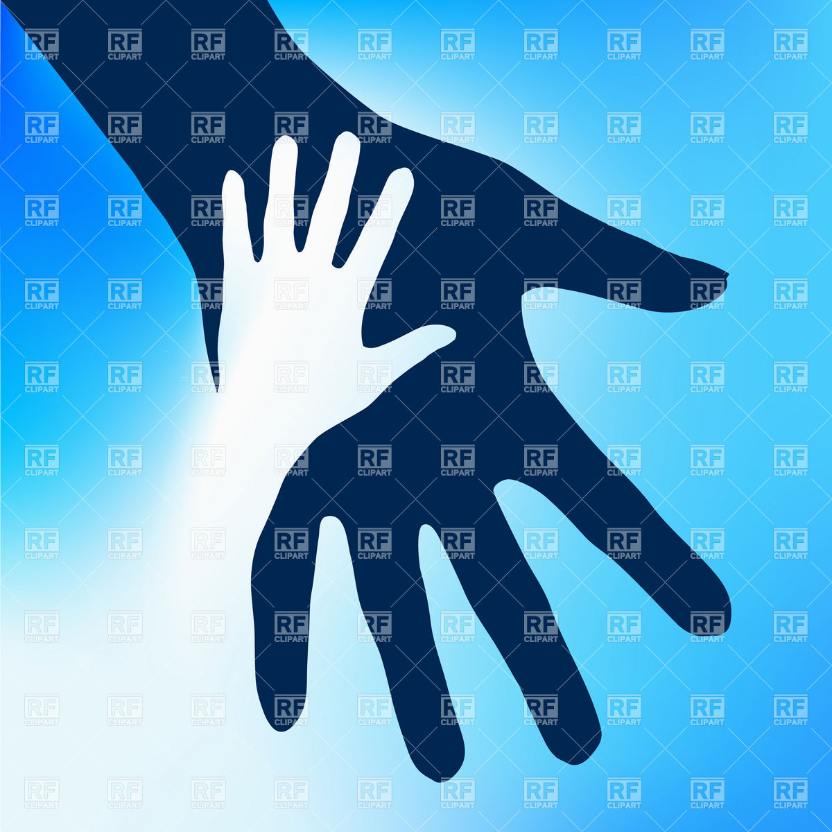1200x1200 Helping Hands Child And Adult Vector Image Of Silhouettes