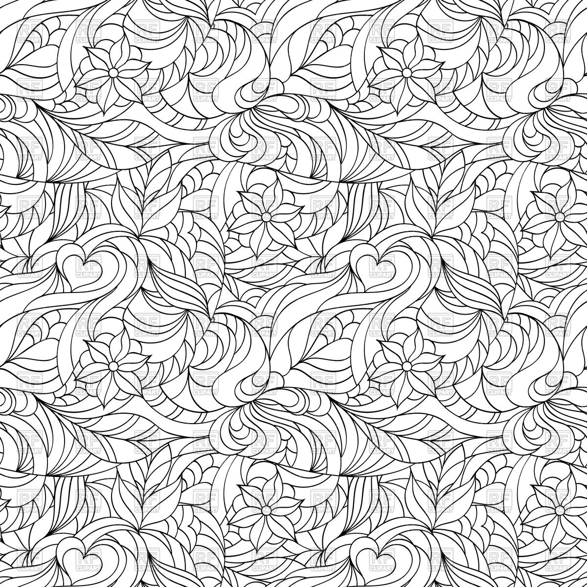 1200x1200 Abstract Floral Seamless Pattern