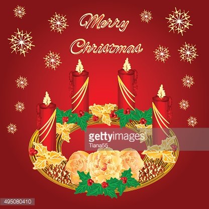 Merry Christmas Decoration Circular Advent Wreath With Tea Roses 416x416 Merry Christmas Decoration Circular Advent Wreath With Tea Roses