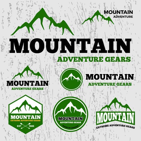 450x450 Premium Mountain Adventure Vector Logo Template The Fonts Used Are