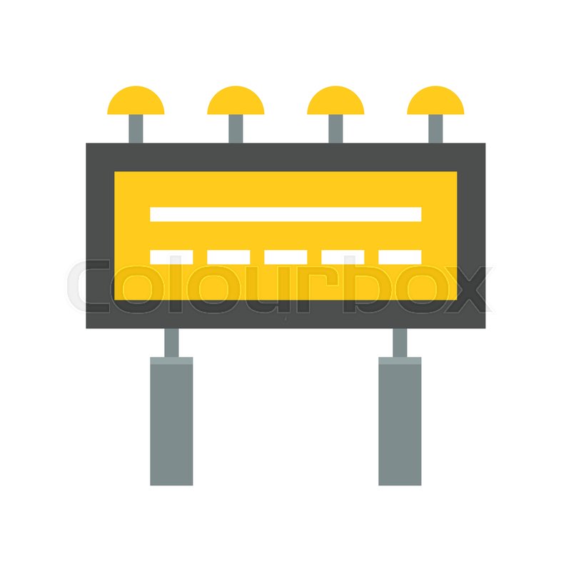 800x800 Billboard Advertising Icon, Flat Stock Vector Colourbox